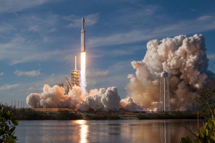 Cocoa Beach Kennedy Space Center Falcon Heavy Launch